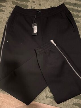NEVER USED - rag & bone Black Zip-Trim Sweatpants